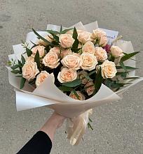 Букет Кремовые розы Латте в Бурукшуне