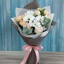 Букет цветов из:  Хризантемы и Розы в Бурукшуне