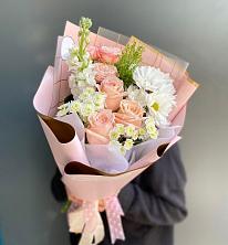 Букет цветов из:  Хризантемы и Розы в Бурукшуне