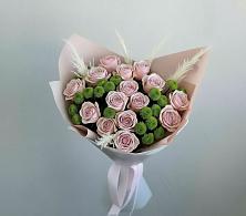 Букет цветов из:  Розы и Хризантемы #REPLACE_PRED# Бурукшуне