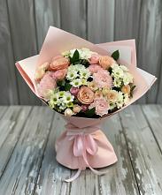 Букет цветов из:  Гвоздики, Розы и Хризантемы в Бурукшуне