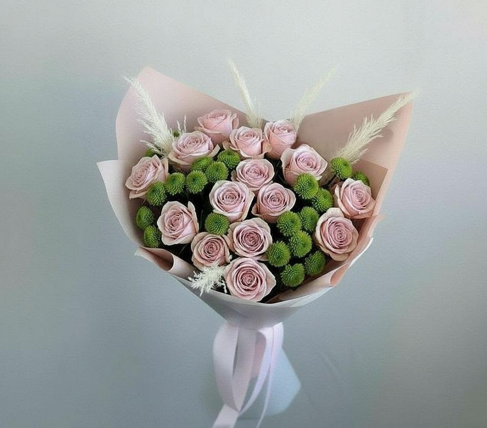 Букет цветов из: Розы и Хризантемы в Бурукшуне