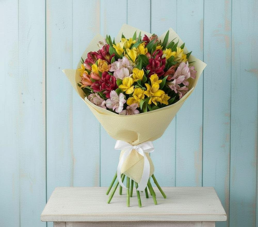 Букет цветов из: Альстромерии в Бурукшуне
